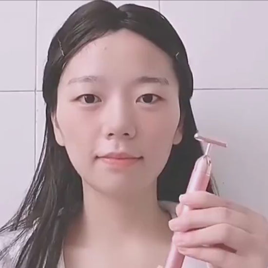 4 in 1 Vibrating Rose Quartz Face Roller